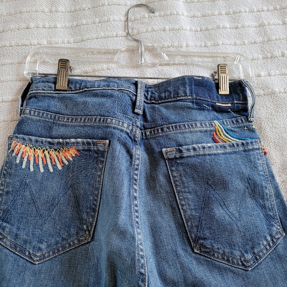 MOTHER Jean's Emboidered Patches Size 27 - Picture 9 of 12